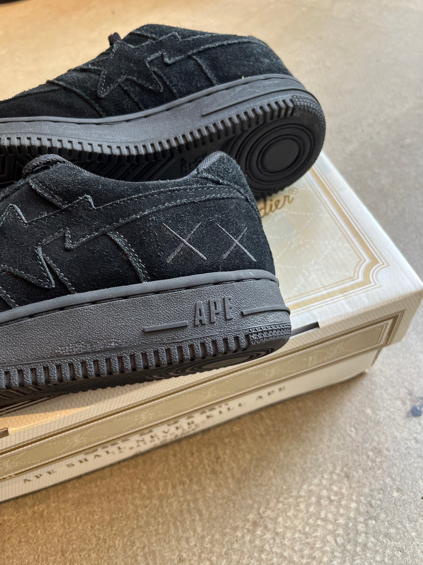 Bape × Kaws  Bapesta Black EU 42