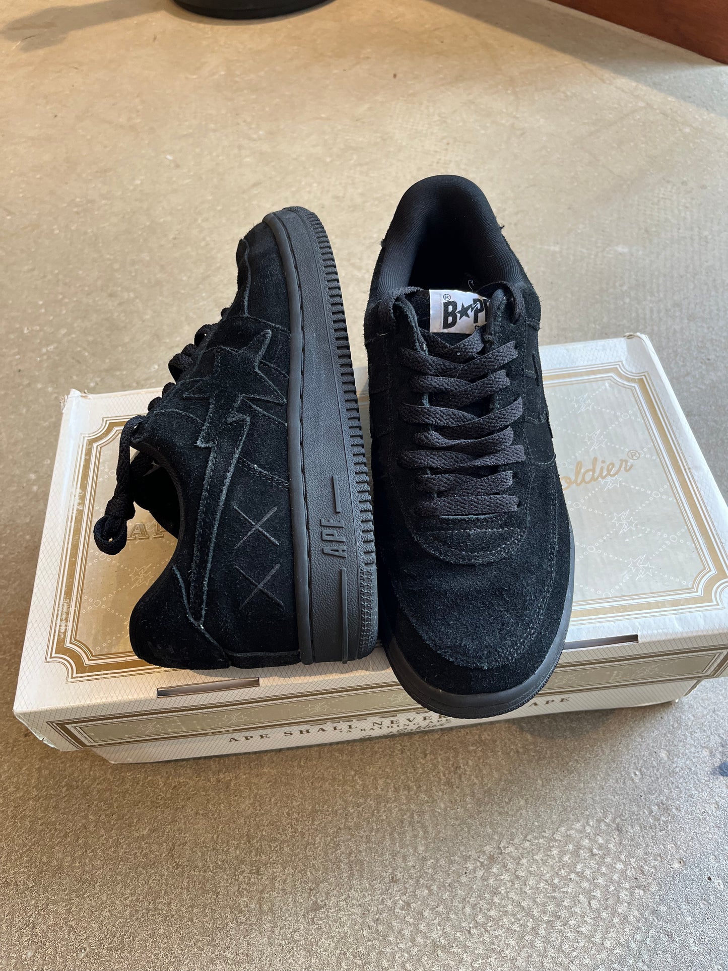 Bape × Kaws  Bapesta Black EU 42