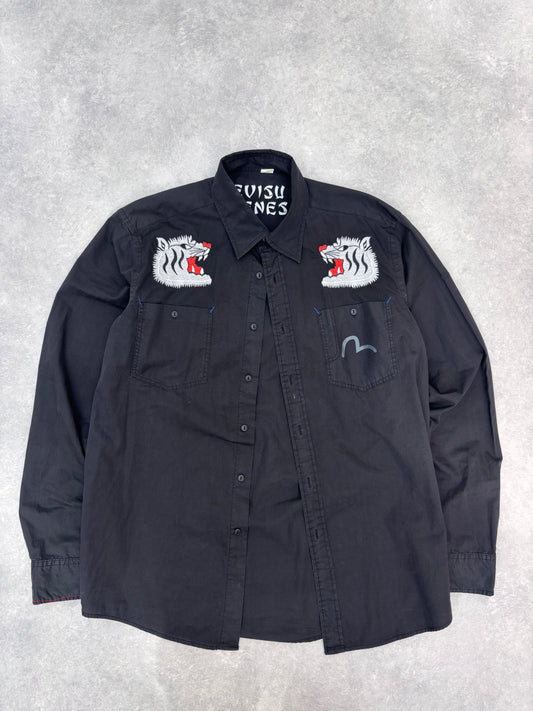 Evisu Genes Tiger Shirt Black XL