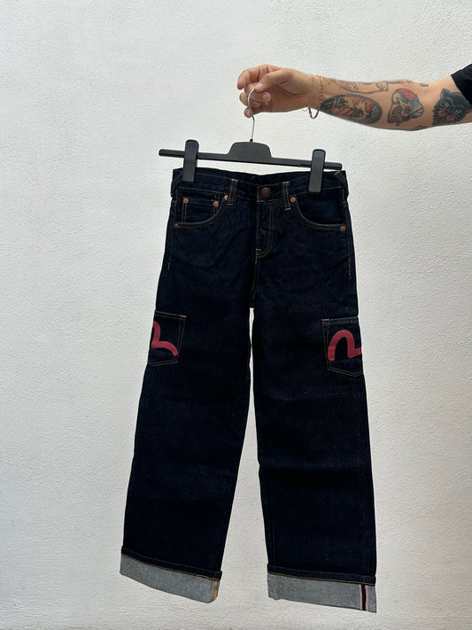 Evisu Kids Big Seagull Mini Pocket Jeans Size 12