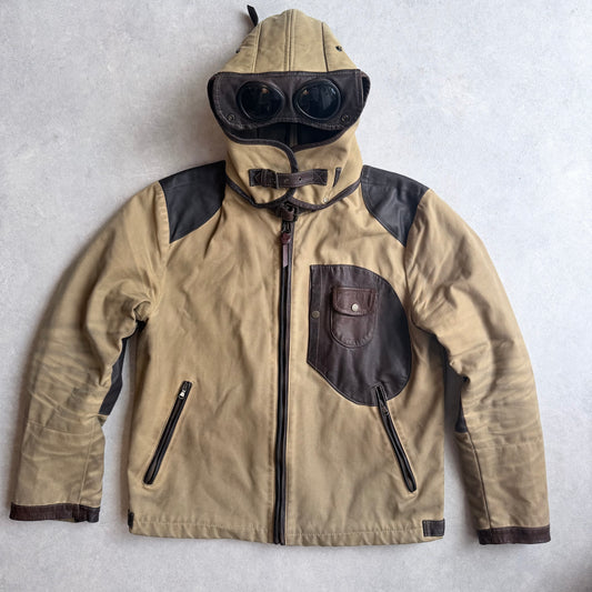 C.P. Company British Millerain Wax Goggle Jacket Beige 54