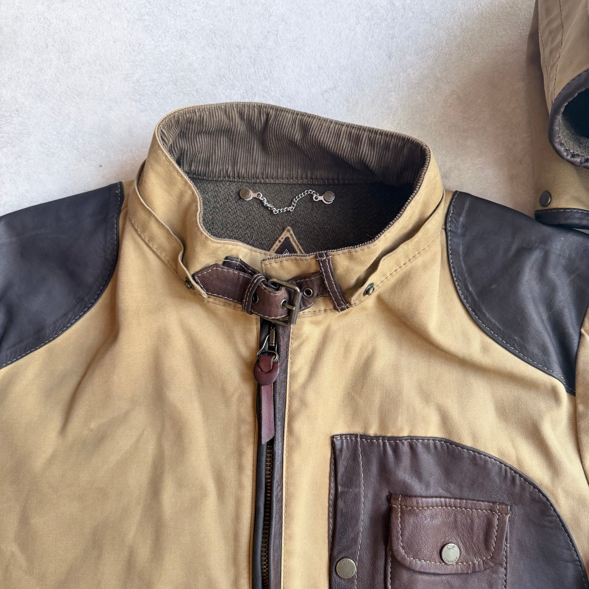 C.P. Company British Millerain Wax Goggle Jacket Beige 54