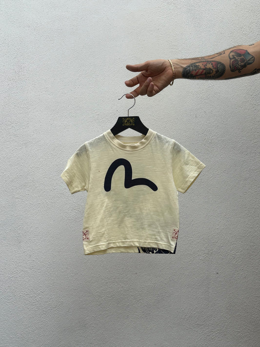 Evisu Kids Big logo Tee Beige 4Y