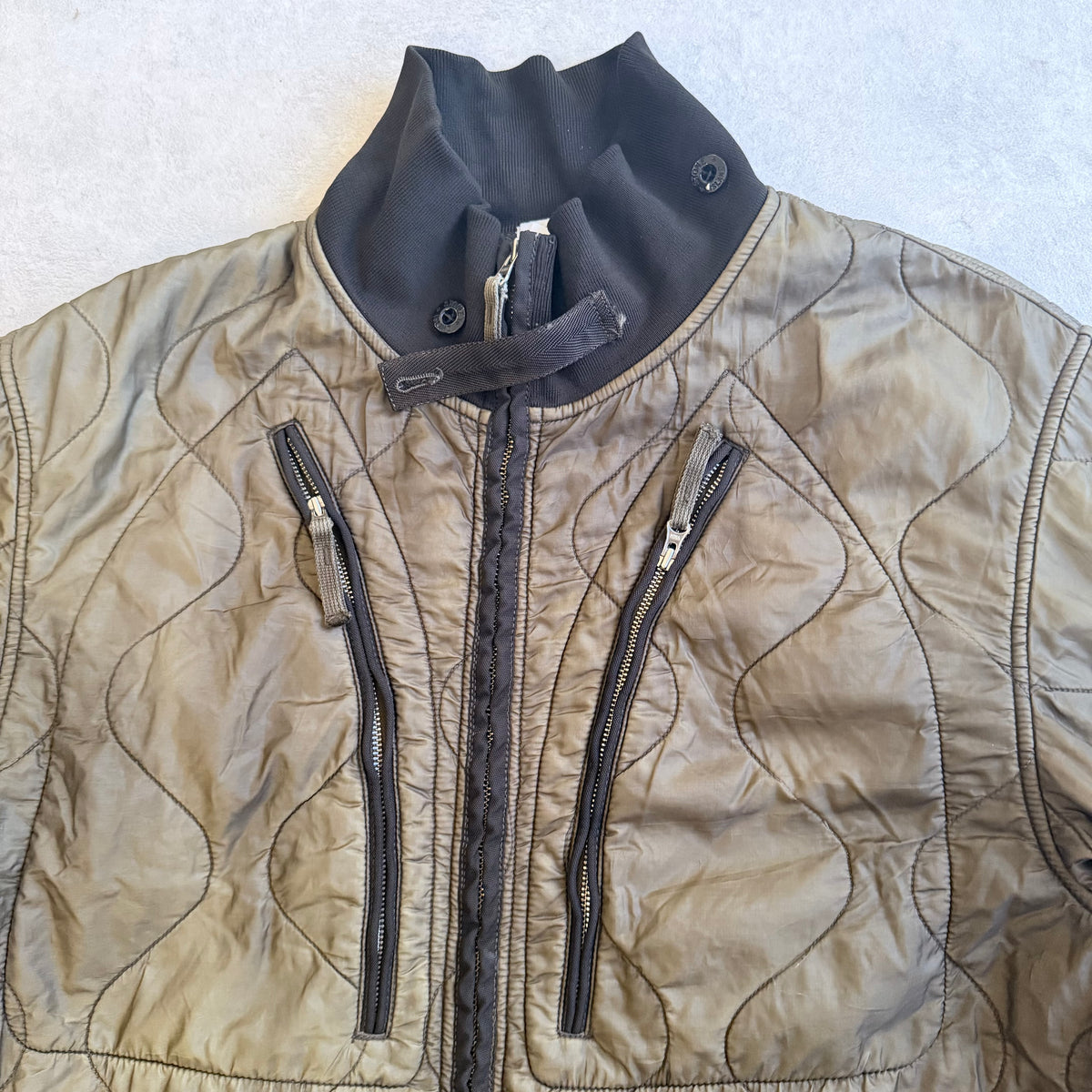 Stone Island Quilted Jacket Olive XL