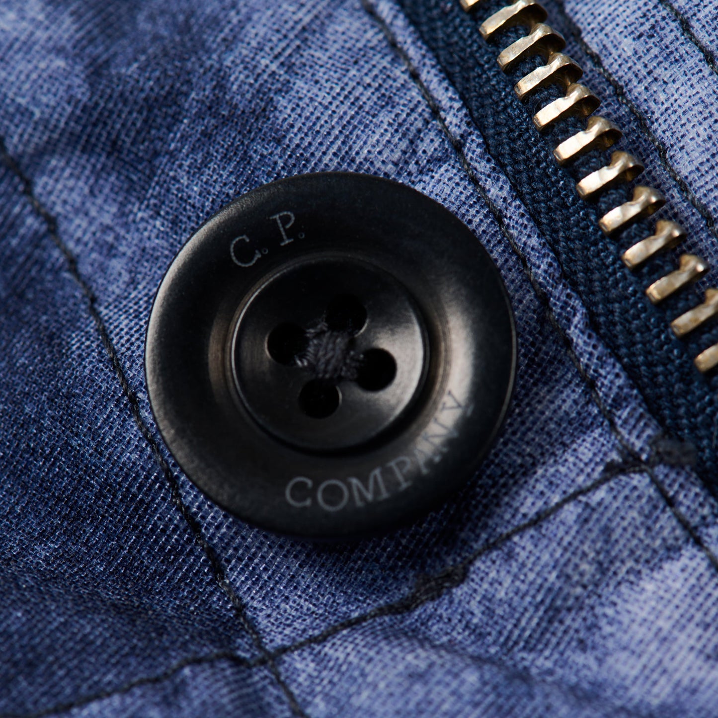 PALACE x C.P. Company 50 Fili Heavy Mixed Hooded Jacket  Navy