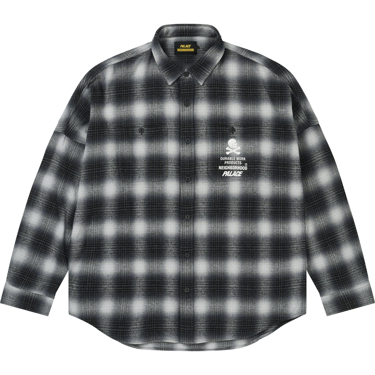 Palace x Neighborhood Shirt Grey Ombre Plaid
