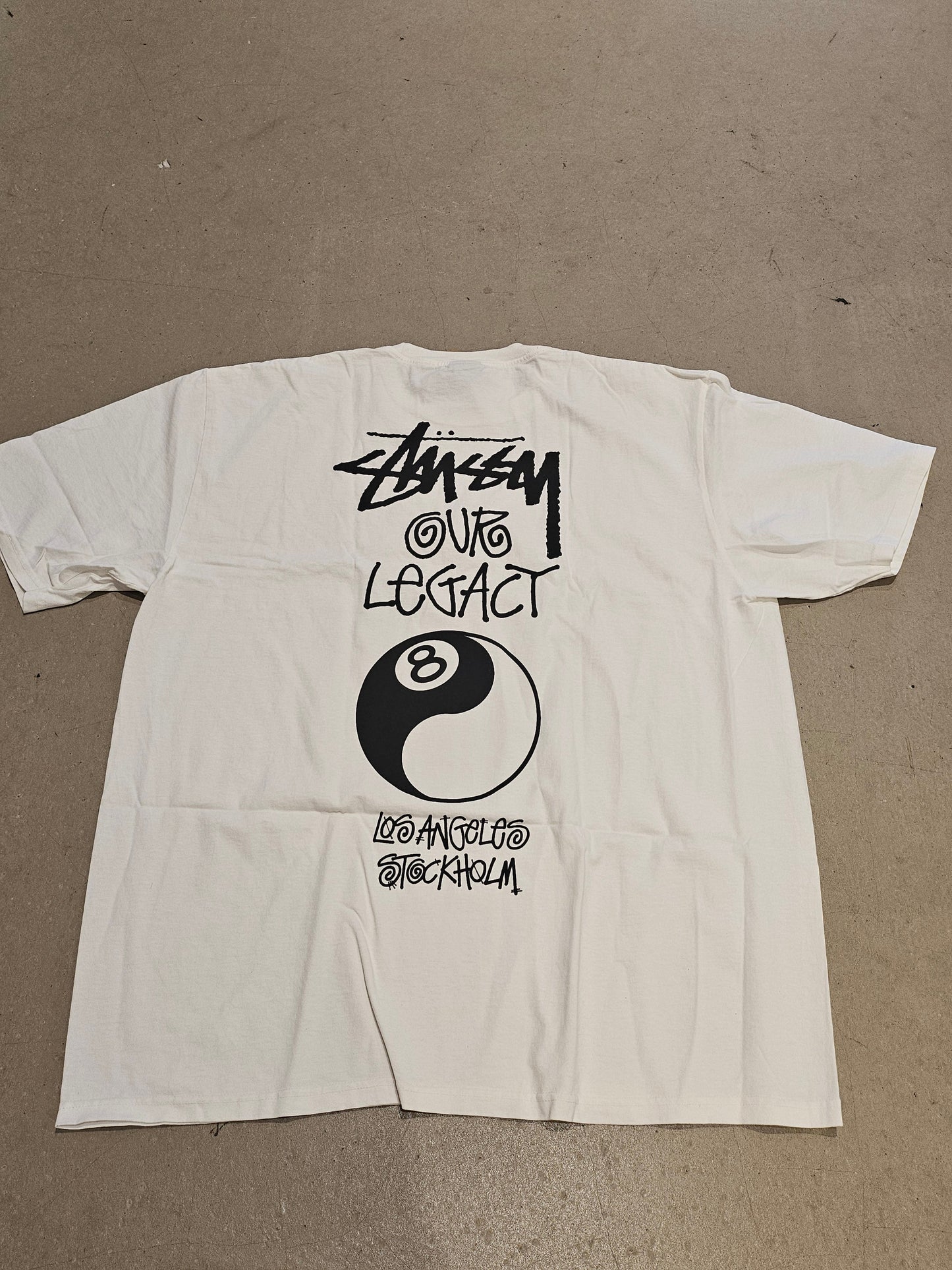 Stussy x Our Lagacy 8 Ball Tee White XL