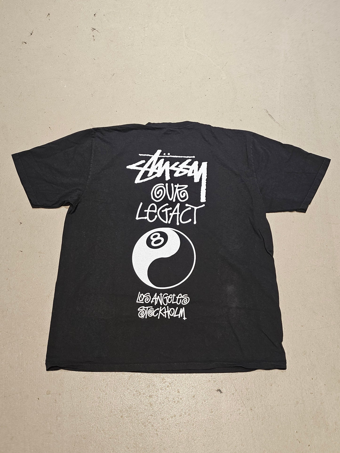 Stussy x Our Lagacy 8 Ball Tee Black XL