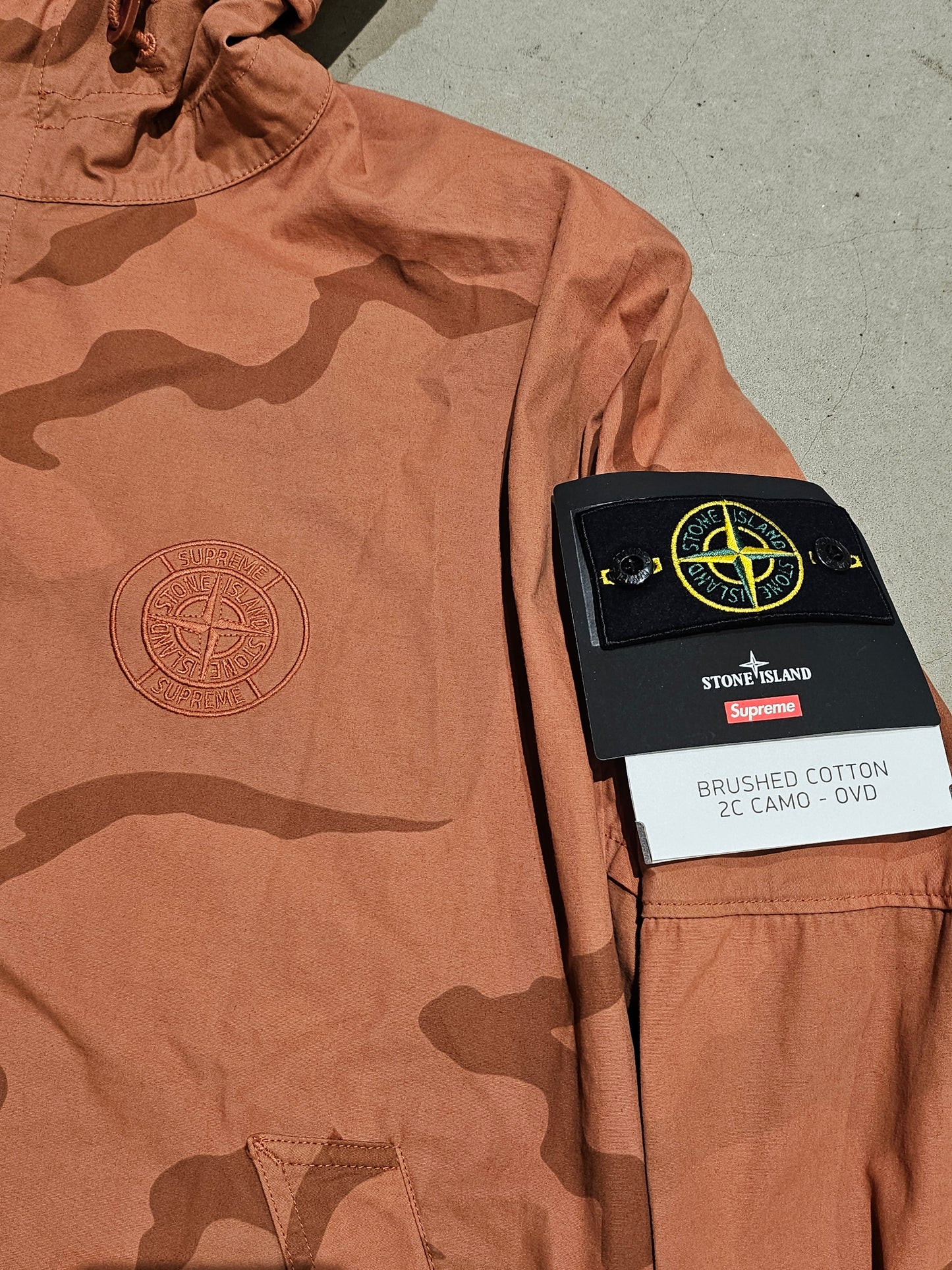 Supreme Stone Island Riot Mask Camo Jacket Coral Camo S