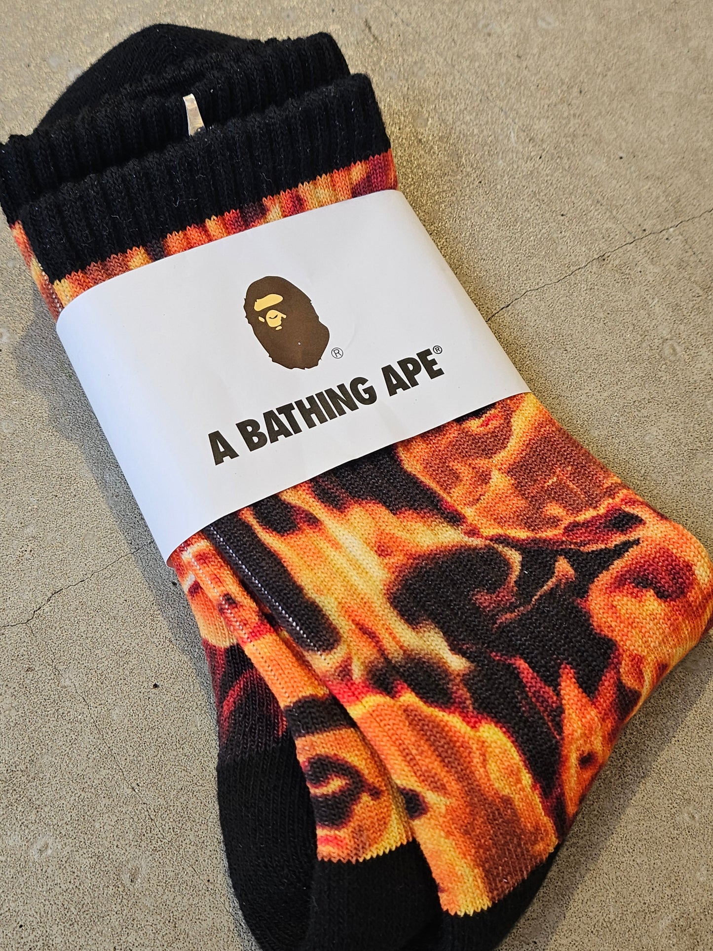 Bape Flame Socks S