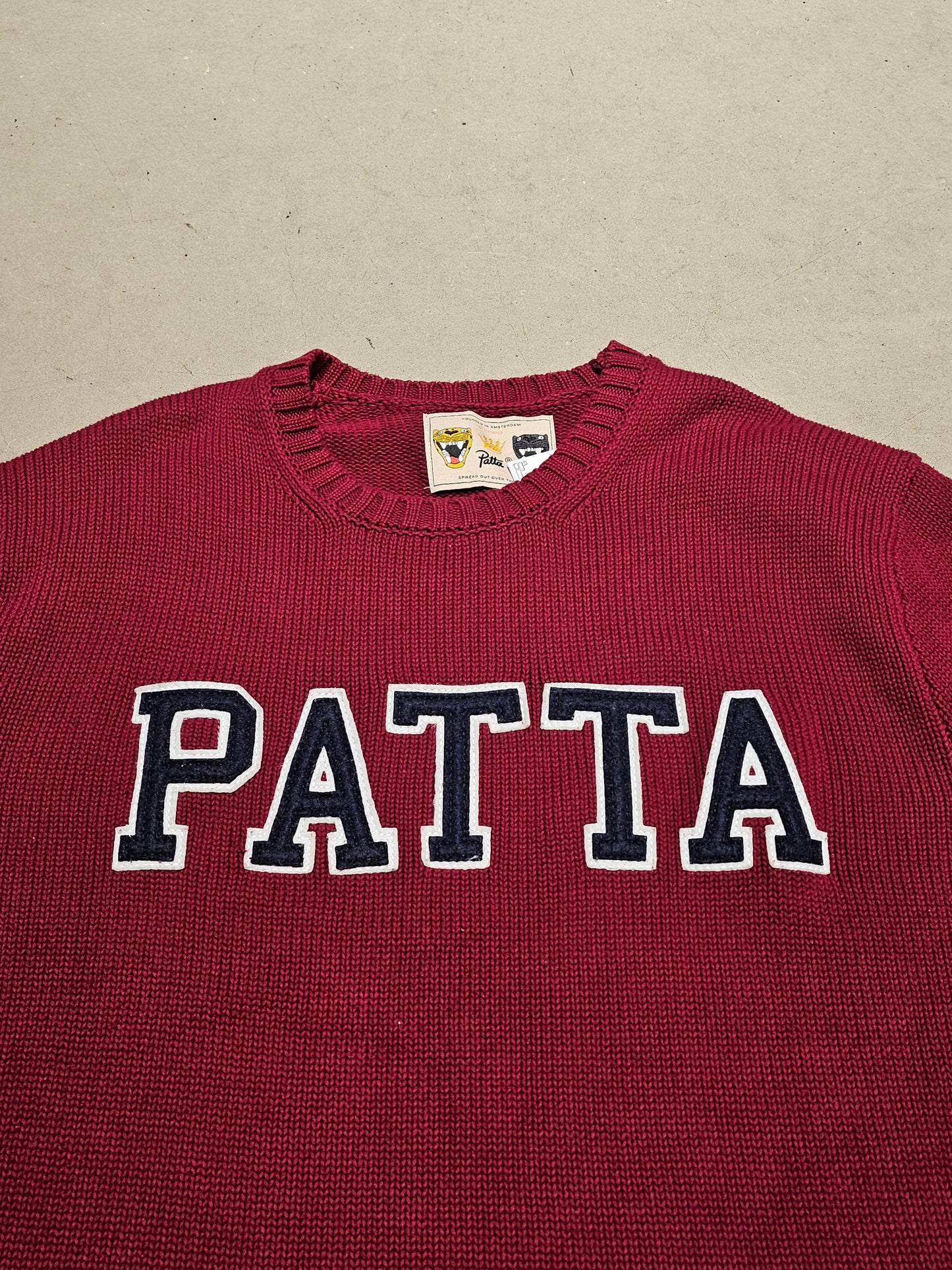 Patta University Knitted Sweater Red S