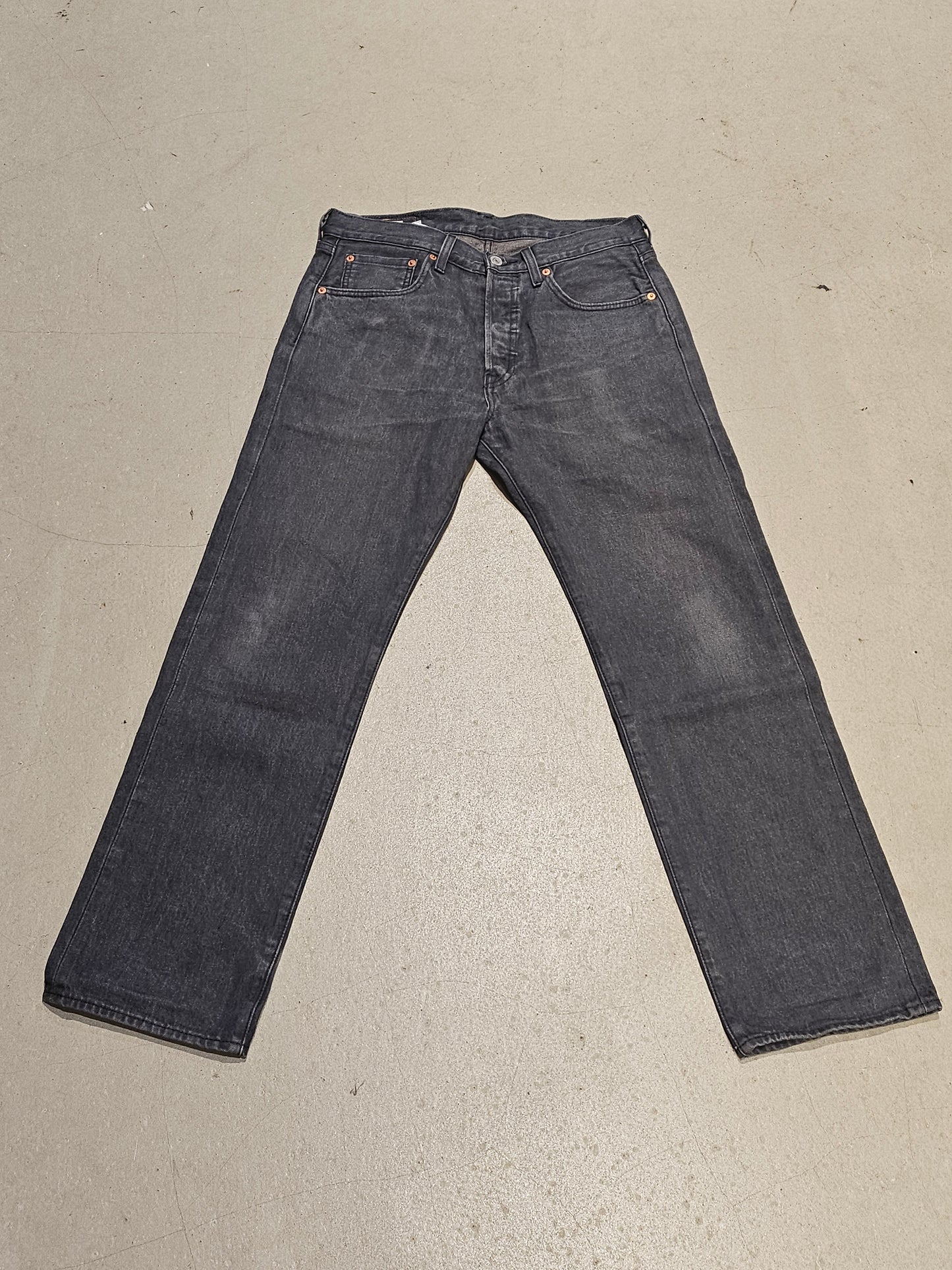 Levis 501 Grey Straight Jeans Size 31