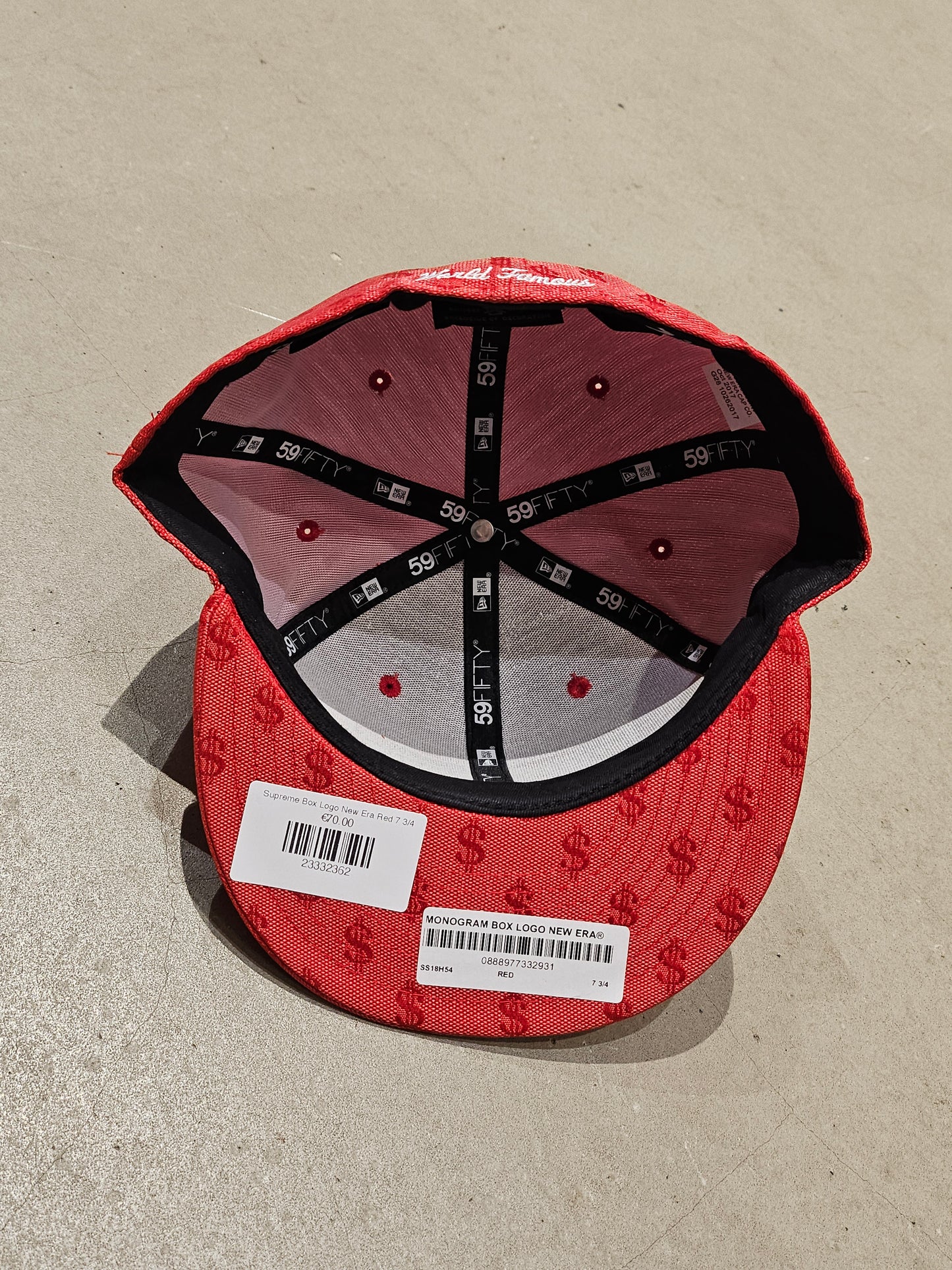 Supreme Box Logo New Era Red 7 3/4