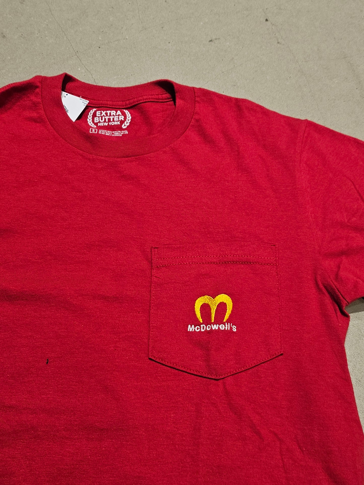 Extra Butter NY McDowell's Tee Red Small