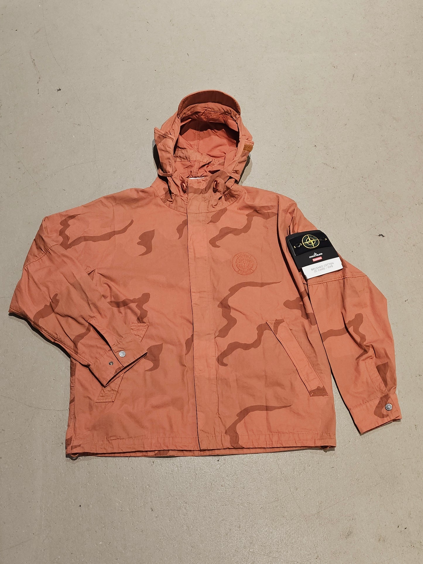 Supreme Stone Island Riot Mask Camo Jacket Coral Camo S