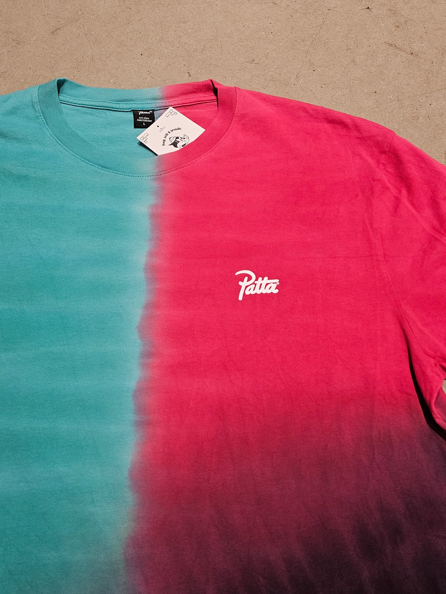 Patta Tie Dye Small Logo Tee Multi Color L