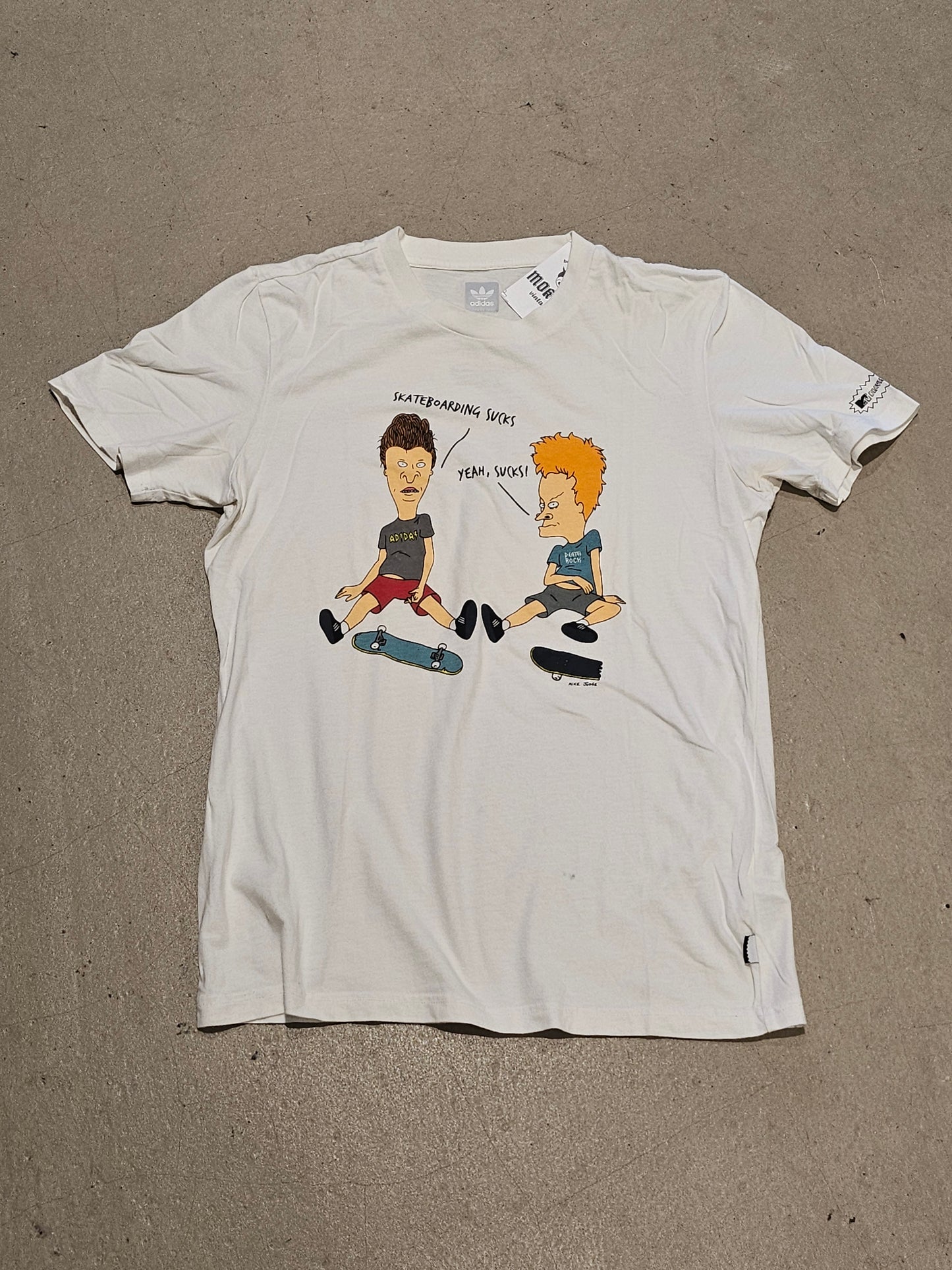 Adidas Beaves and Butt Head Tee White S