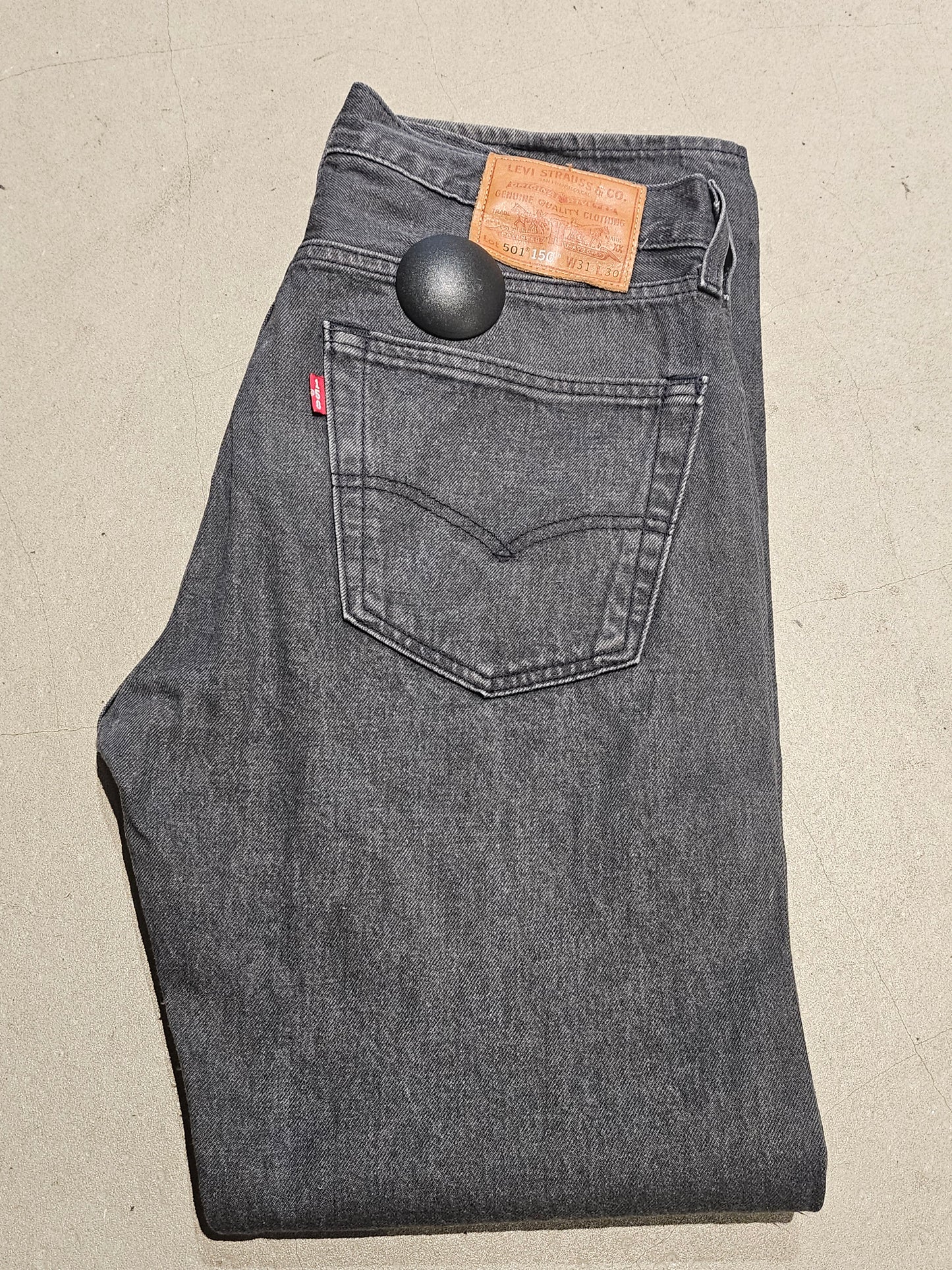 Levis 501 Grey Straight Jeans Size 31