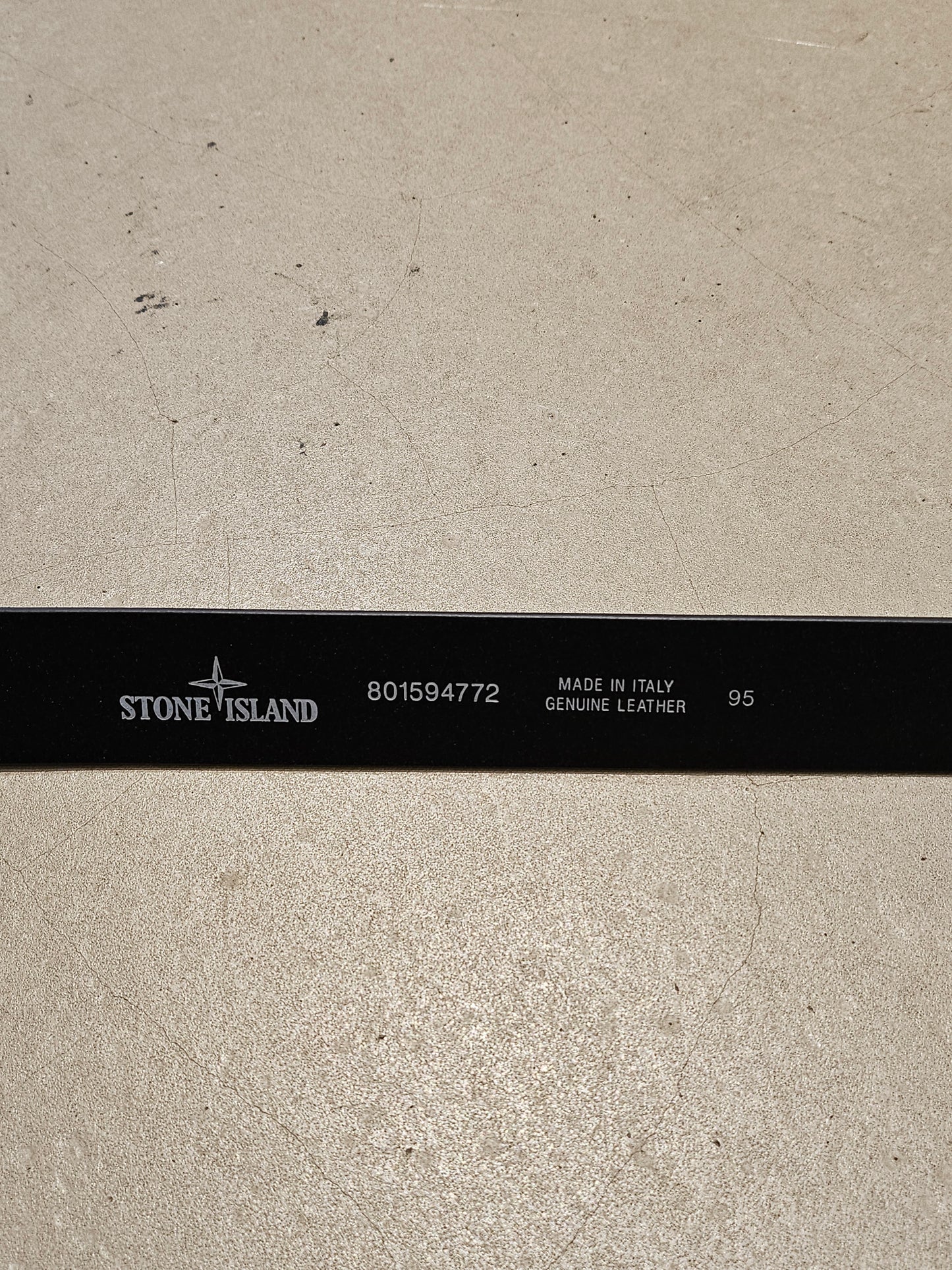 Stone Island Leather Belt Black Size 95