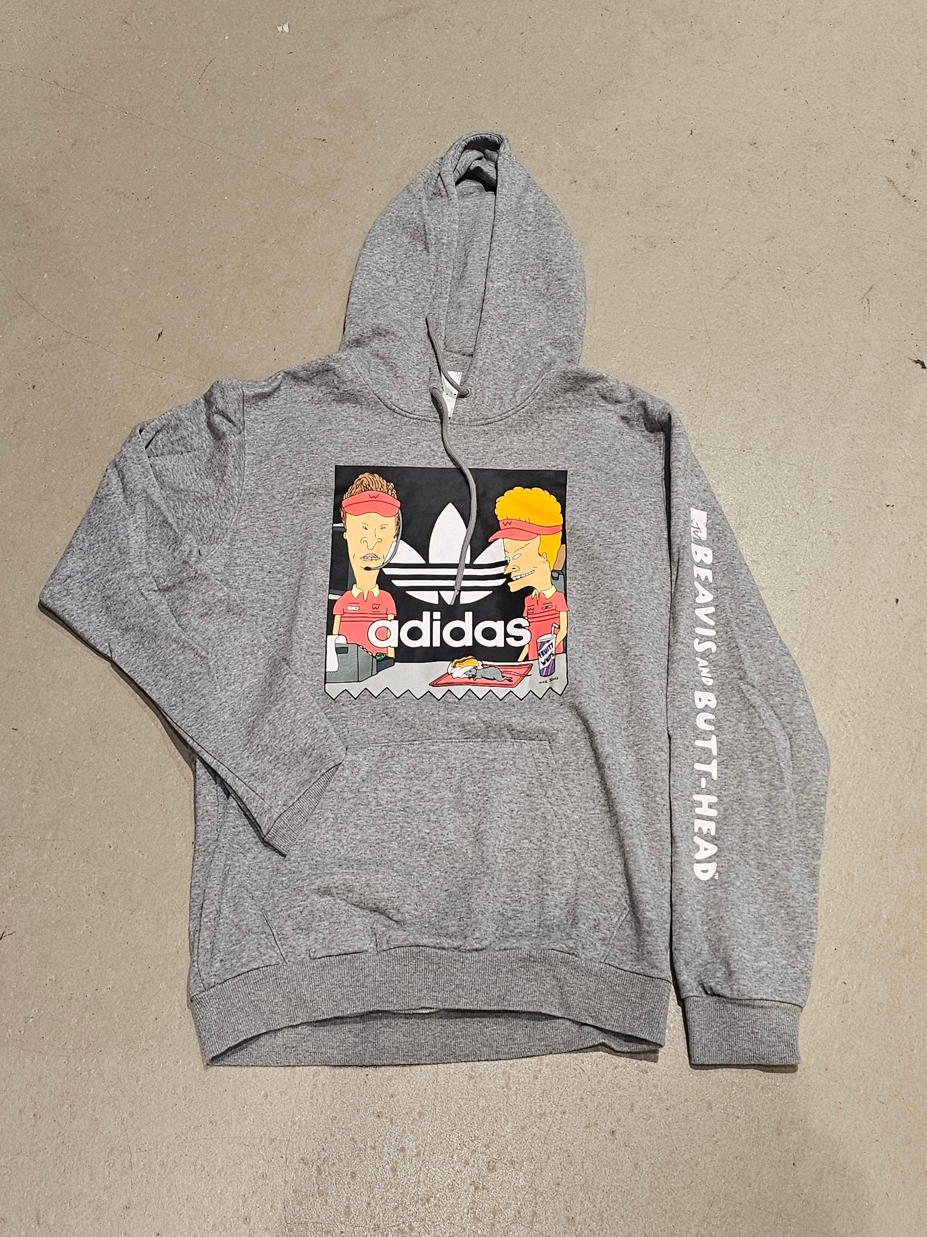 Adidas x Beavis And Butt Head Hoodie Grey Mokum Vintage