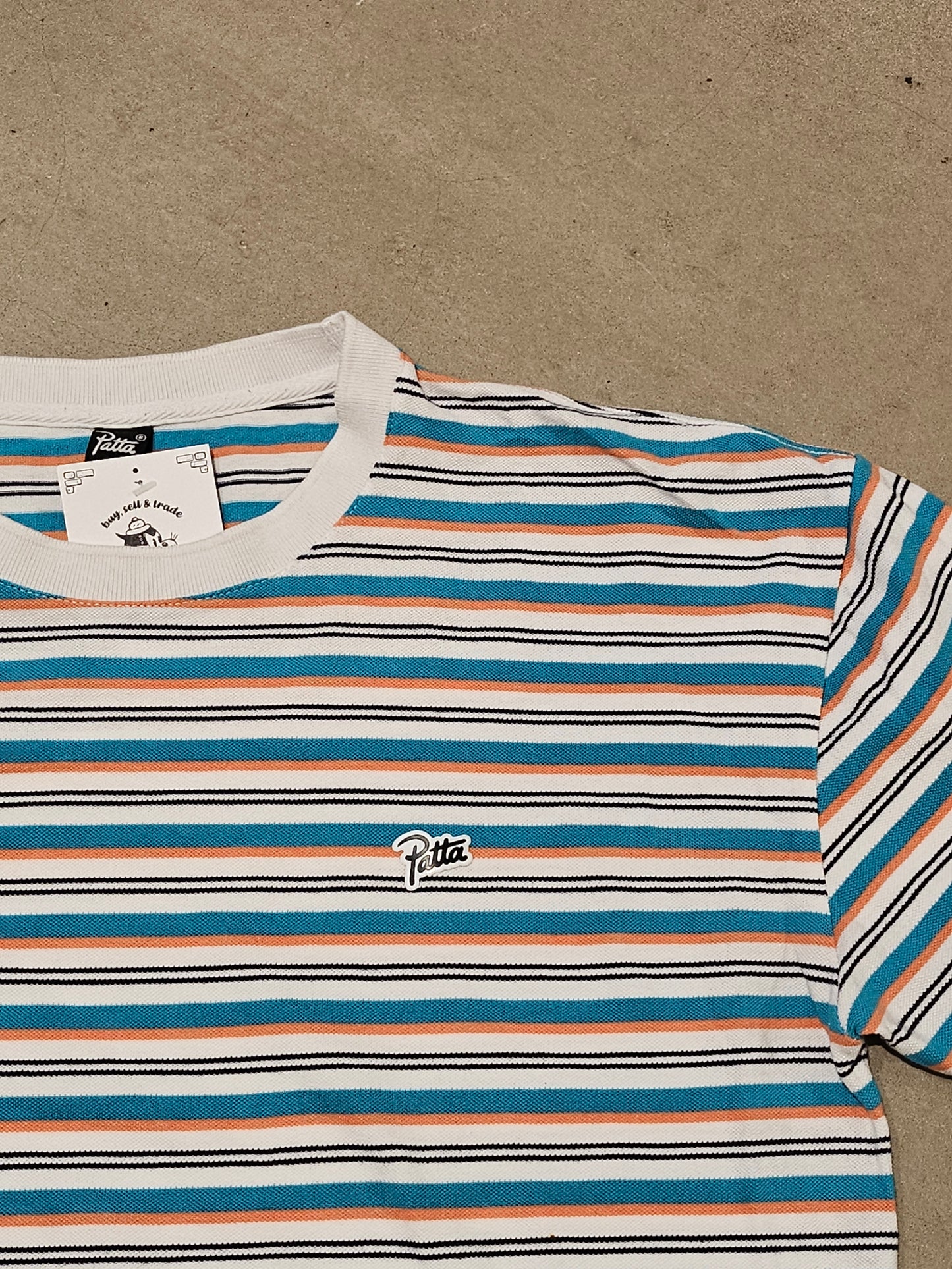 Patta Stripe Tee Multi Color White L