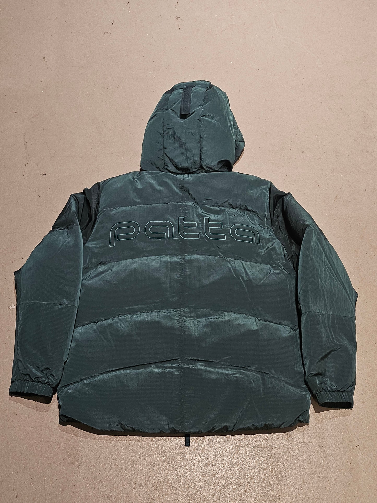 Patta Ripstop Puffer Jacket Green M