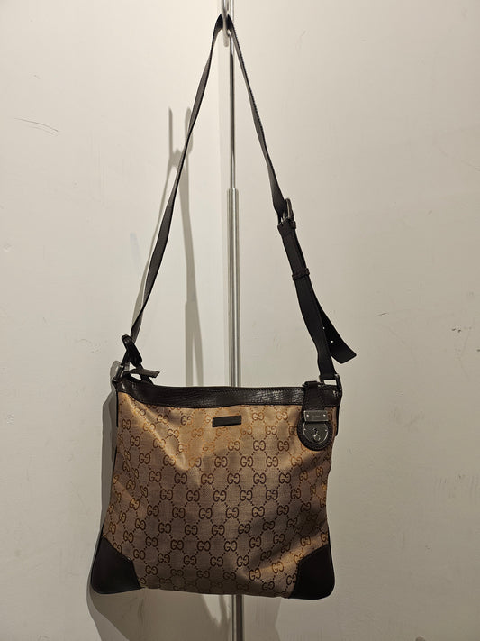 Gucci Lock Messenger Bag Brown