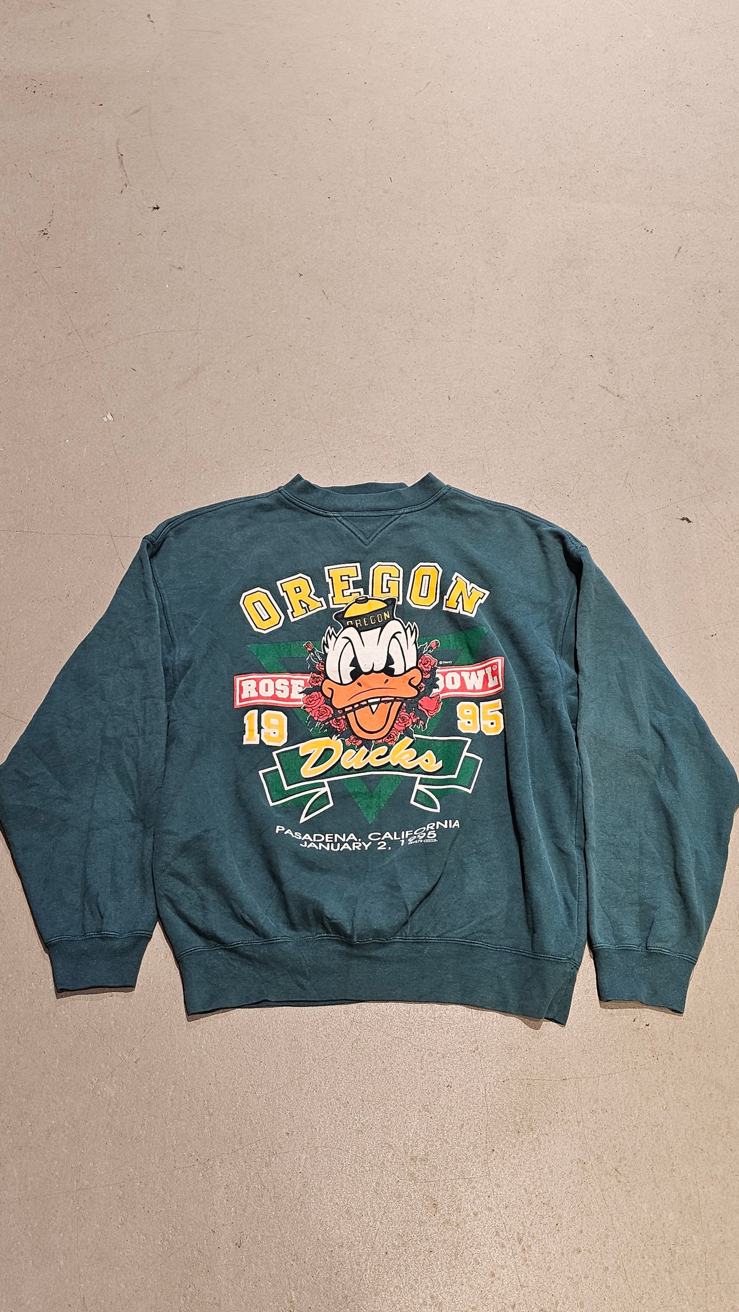 Vintage Oregon Ducks Crewneck 1995 Green XL