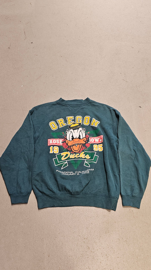 Vintage Oregon Ducks Crewneck 1995 Green XL