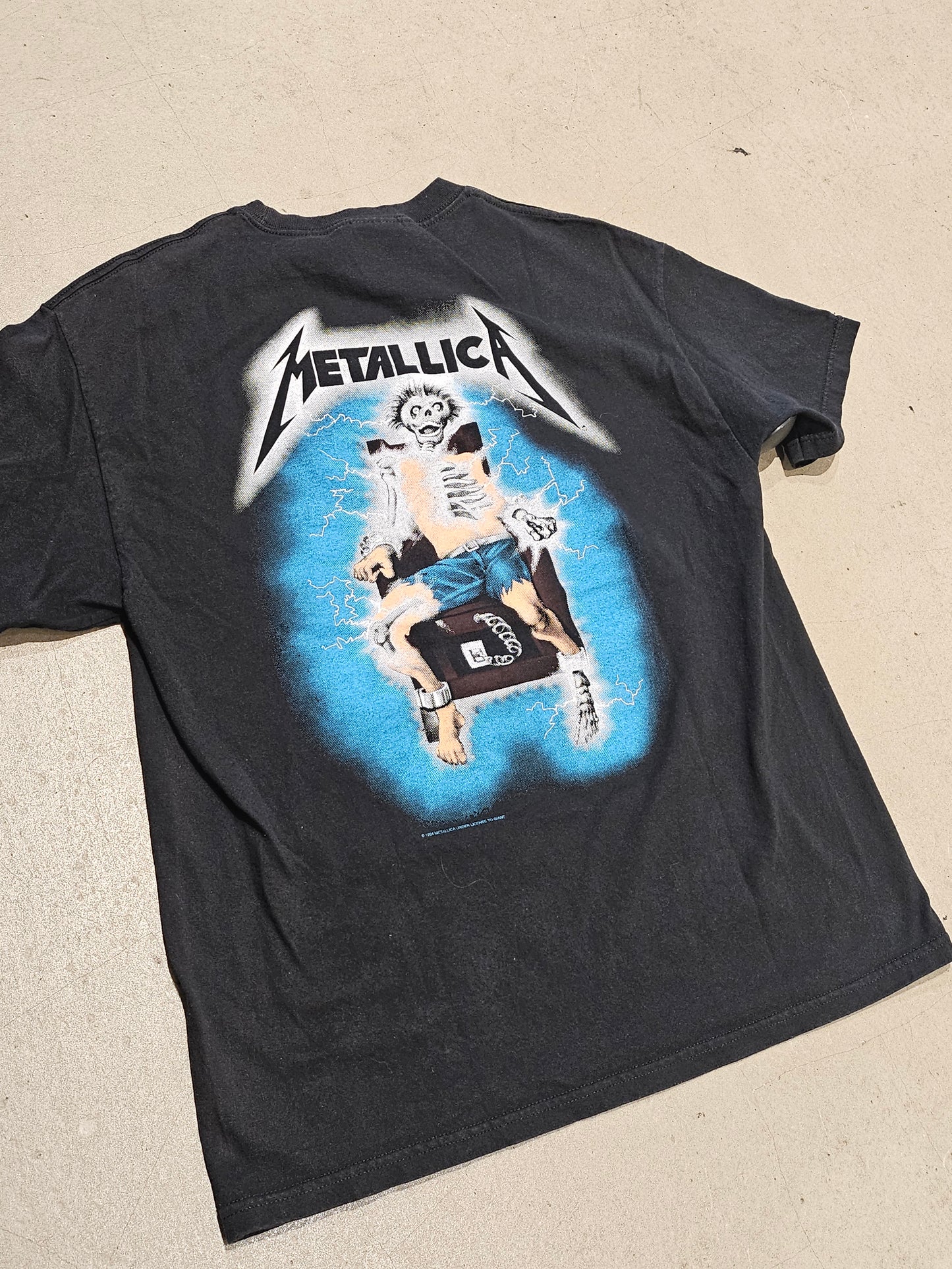 Vintage Metallica ride the Lightning Tee Black L