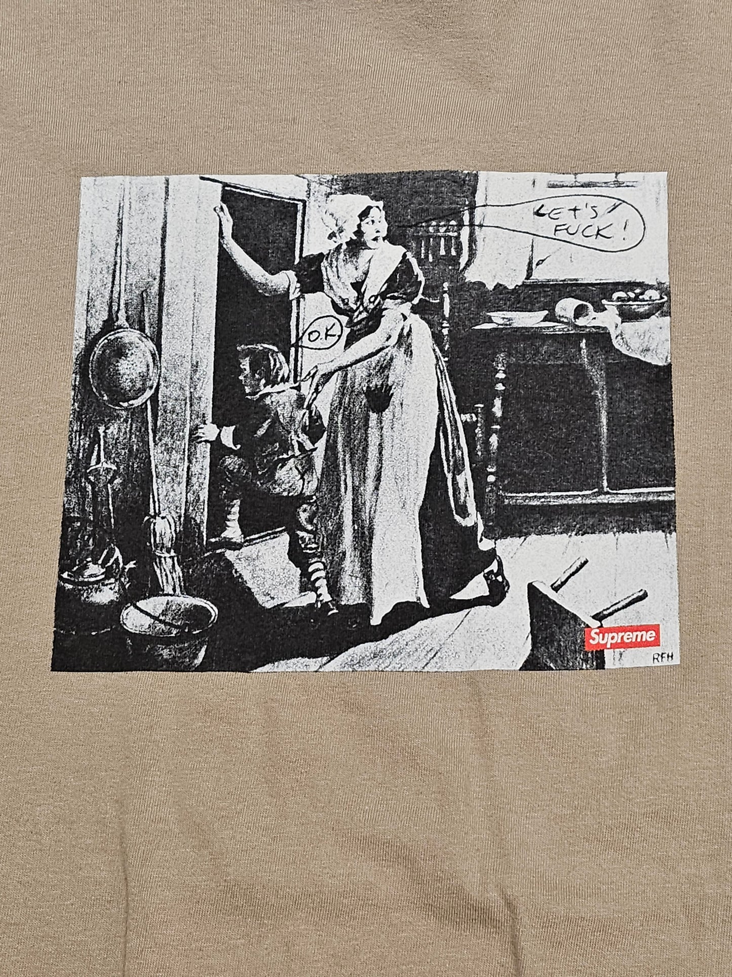 Supreme Mike Kelley Hiding From Indians Tee Brown L