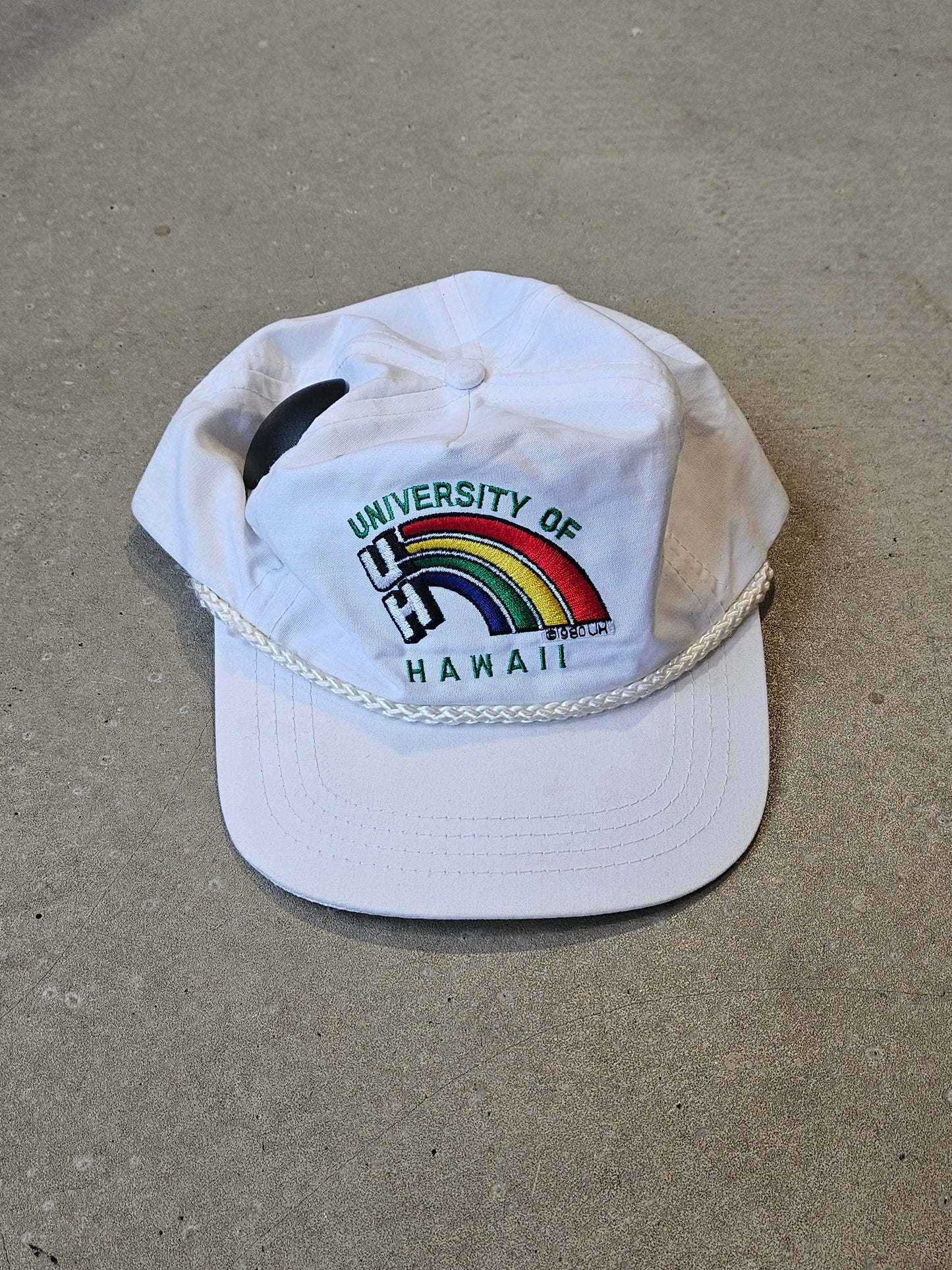 Vintage 1980's University of Hawaii Rainbow White