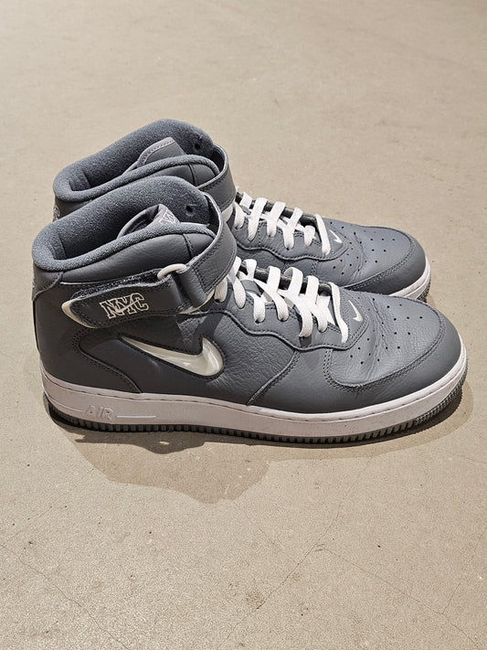 Nike Air Force 1 Mid Jewel NYC Cool Grey EU 44.5