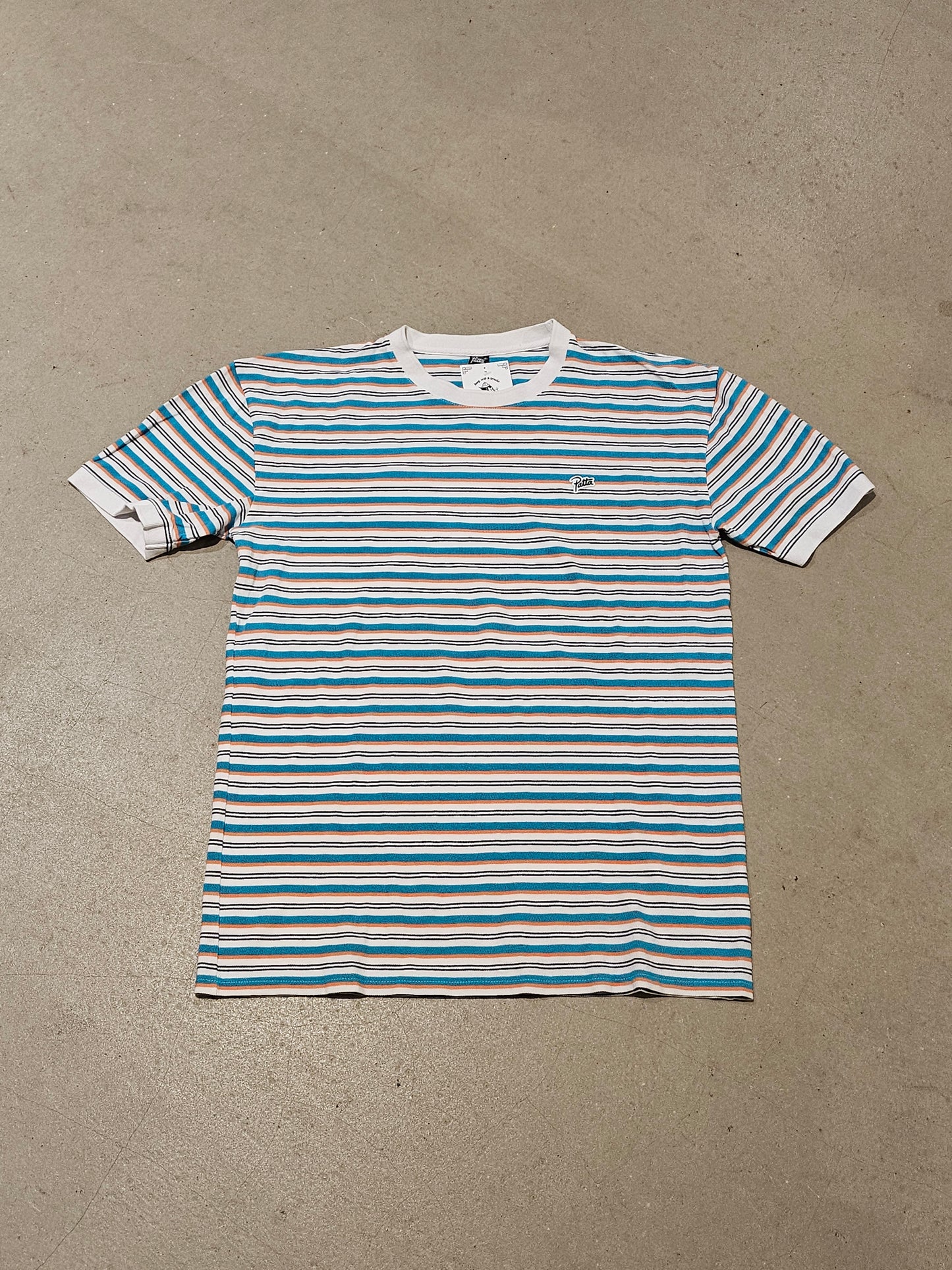 Patta Stripe Tee Multi Color White L