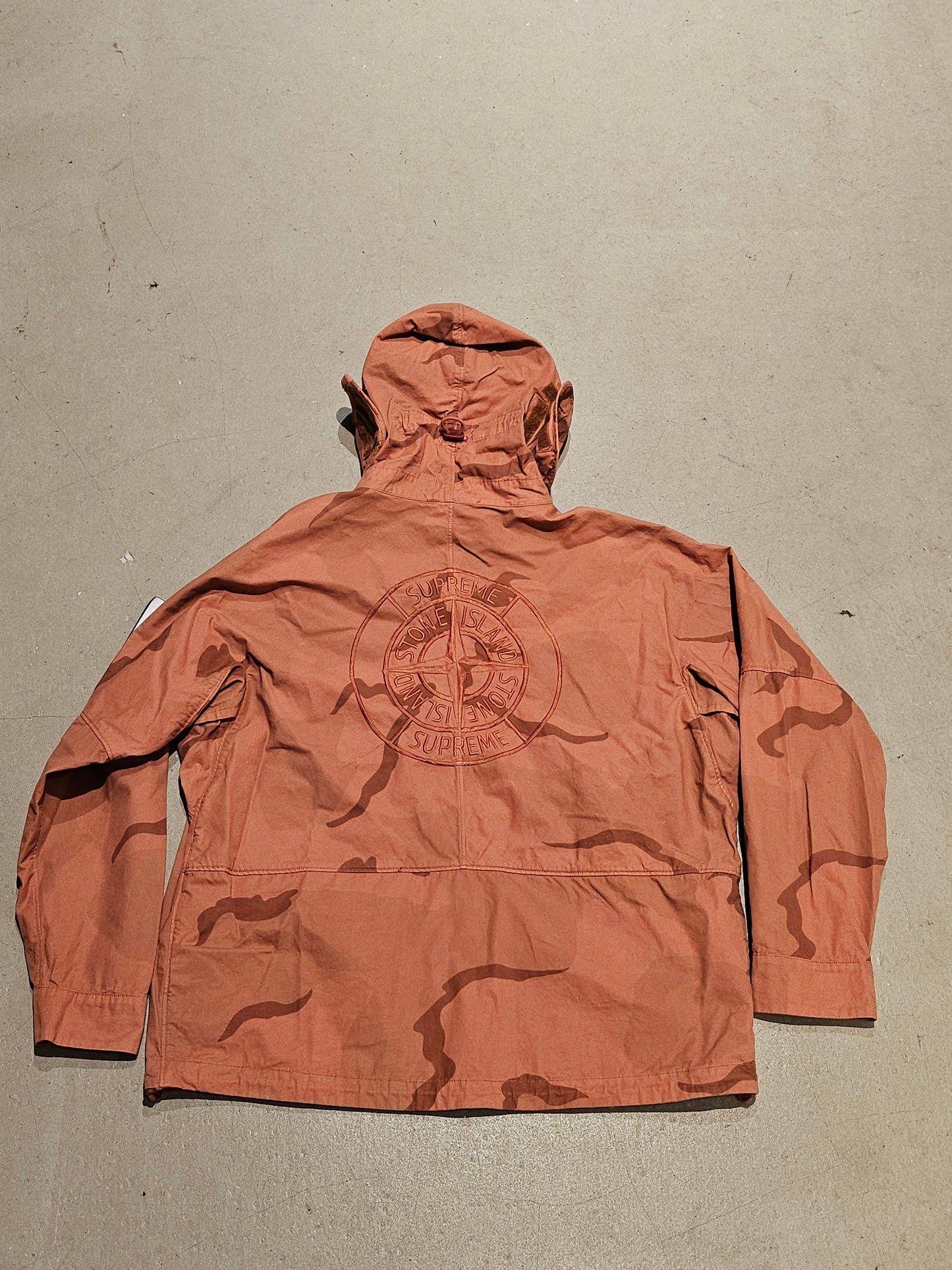 Supreme Stone Island Riot Mask Camo Jacket Coral Camo S