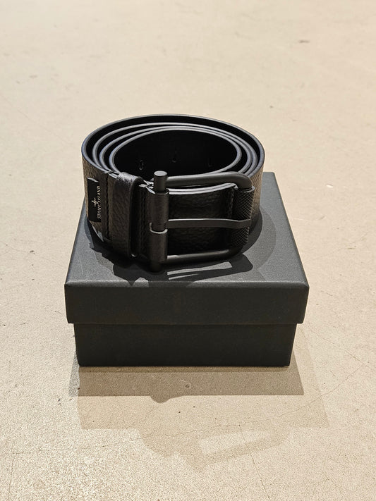 Stone Island Leather Belt Black Size 95