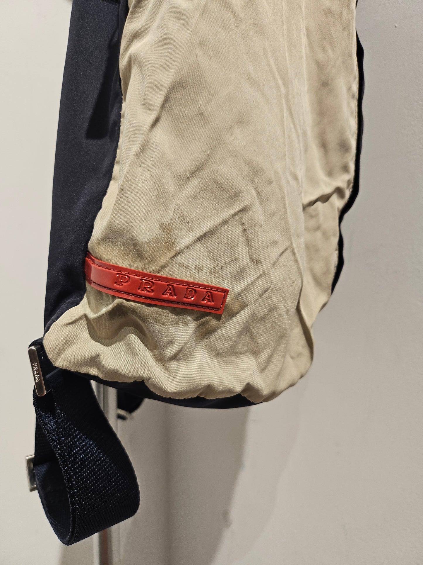 Vintage Prada Nylon Back Pack Navy