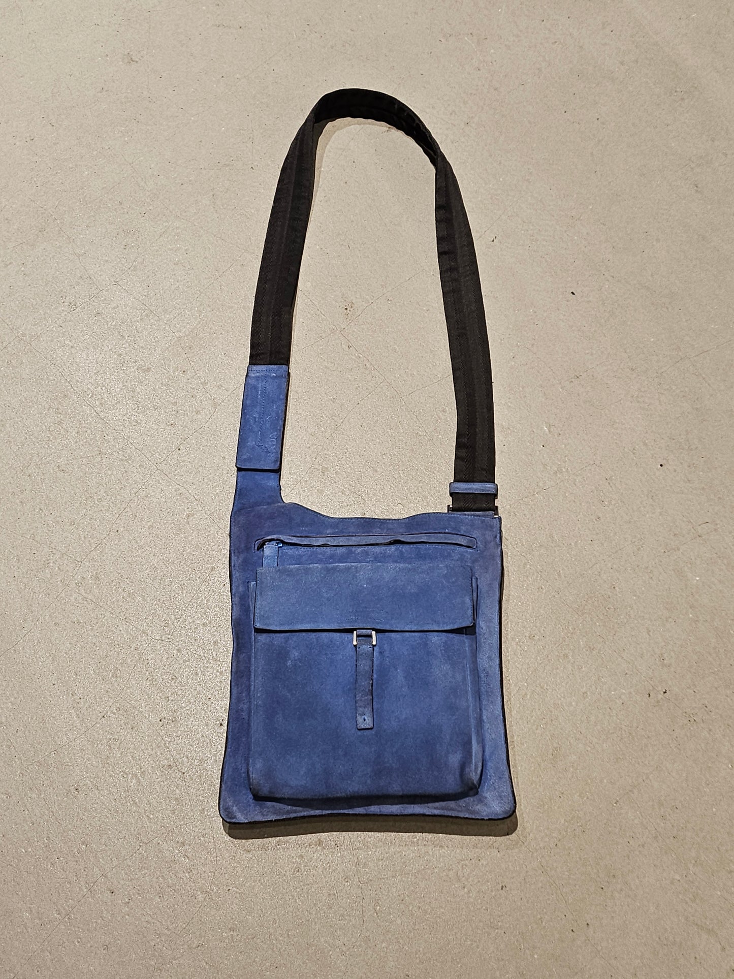 Vintage Prada Suede Bag Navy