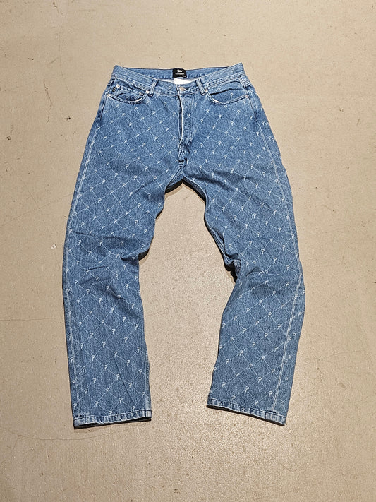 Patta Laser Printed Denim Pants Blue 30/32