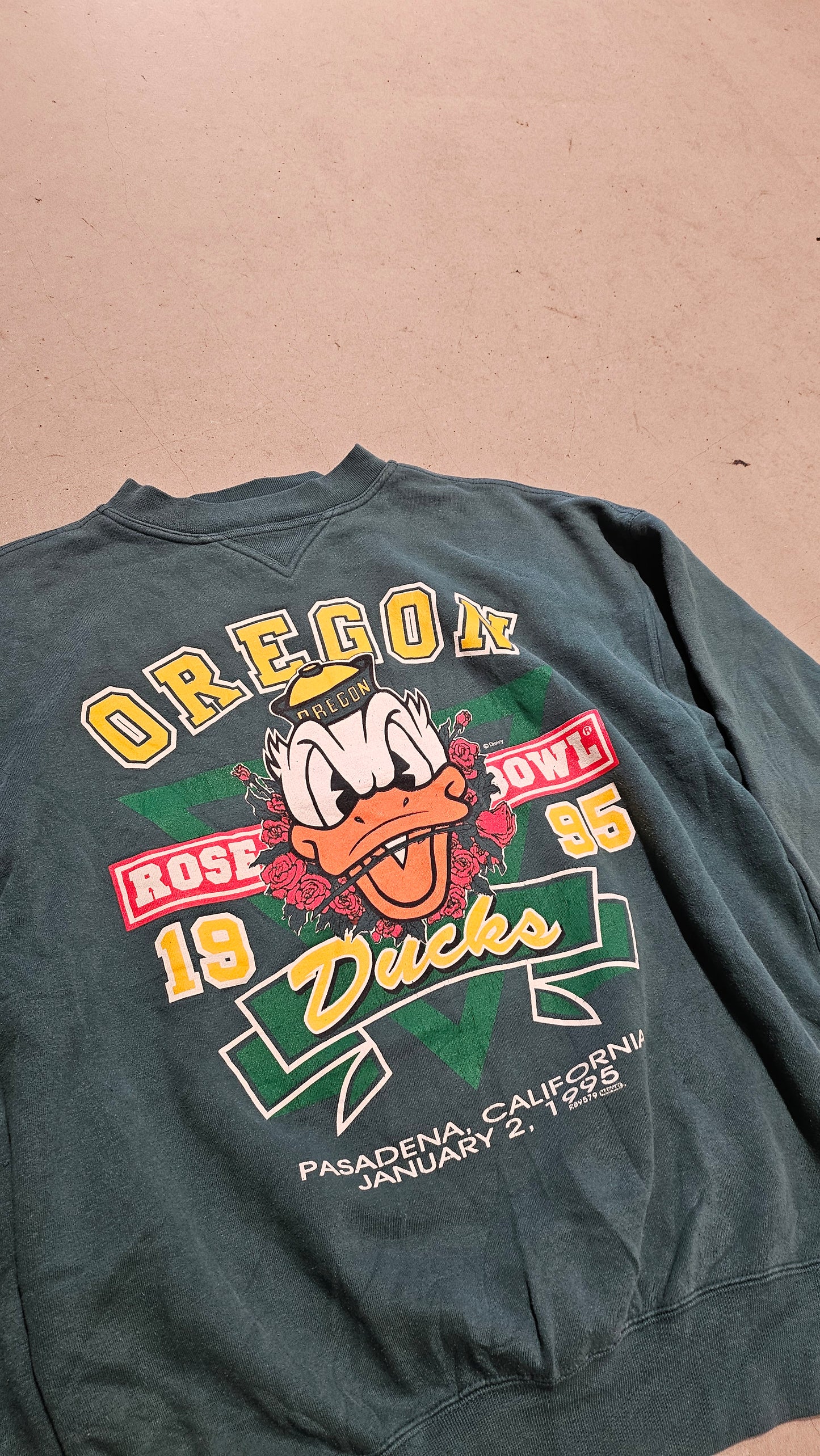 Vintage Oregon Ducks Crewneck 1995 Green XL